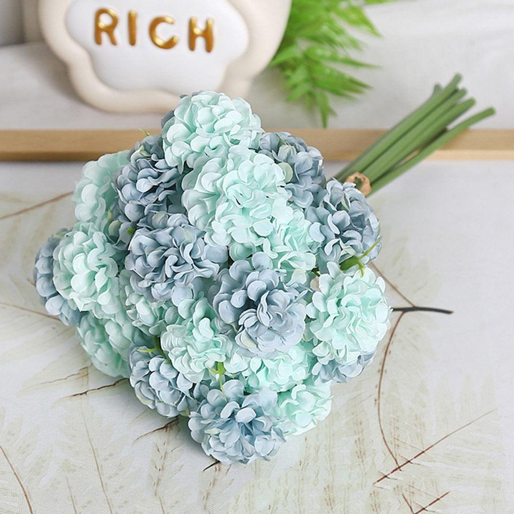 27 Heads Hydrangea Artificial Flowers Silk Petals DIY Accessories Fake Flower Photo Props Multicolor Floral Arrangement Wedding