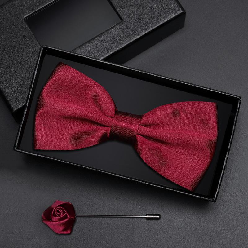 Geschenkbox Herren Fliege Männlich Trauzeuge Bräutigam Bordeauxrote Fliege Formelle Hochzeit Britische Koreanische Version Fliege