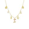 Fashionable Gold Pendant Necklace with Initial Charm and Perfect Detail for Trendy Women Ladies Daily Casual Wear