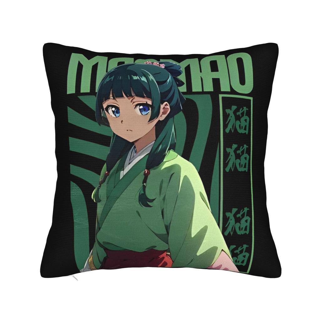 Maomao Anime Square Pillow Cases The Apothecary Diaries Cushion Cover Creative Polyester Decorative Pillowcase for Sofa 4040cm