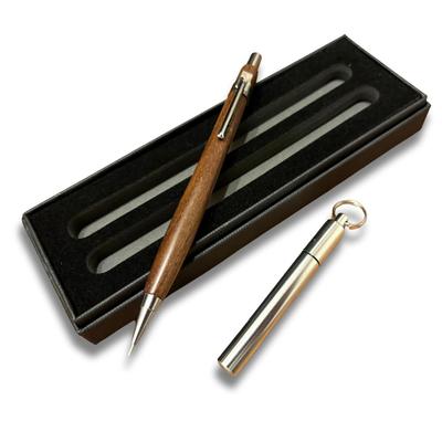 Cadeau Mécanique en Bois Rare Fait Main par Cadeau en Bois Crayon Plomb 0,5 mm, Boîte, Léger, Fin, Haute Qualité, Bois, Artisans, Atelier, Corps, (noyer