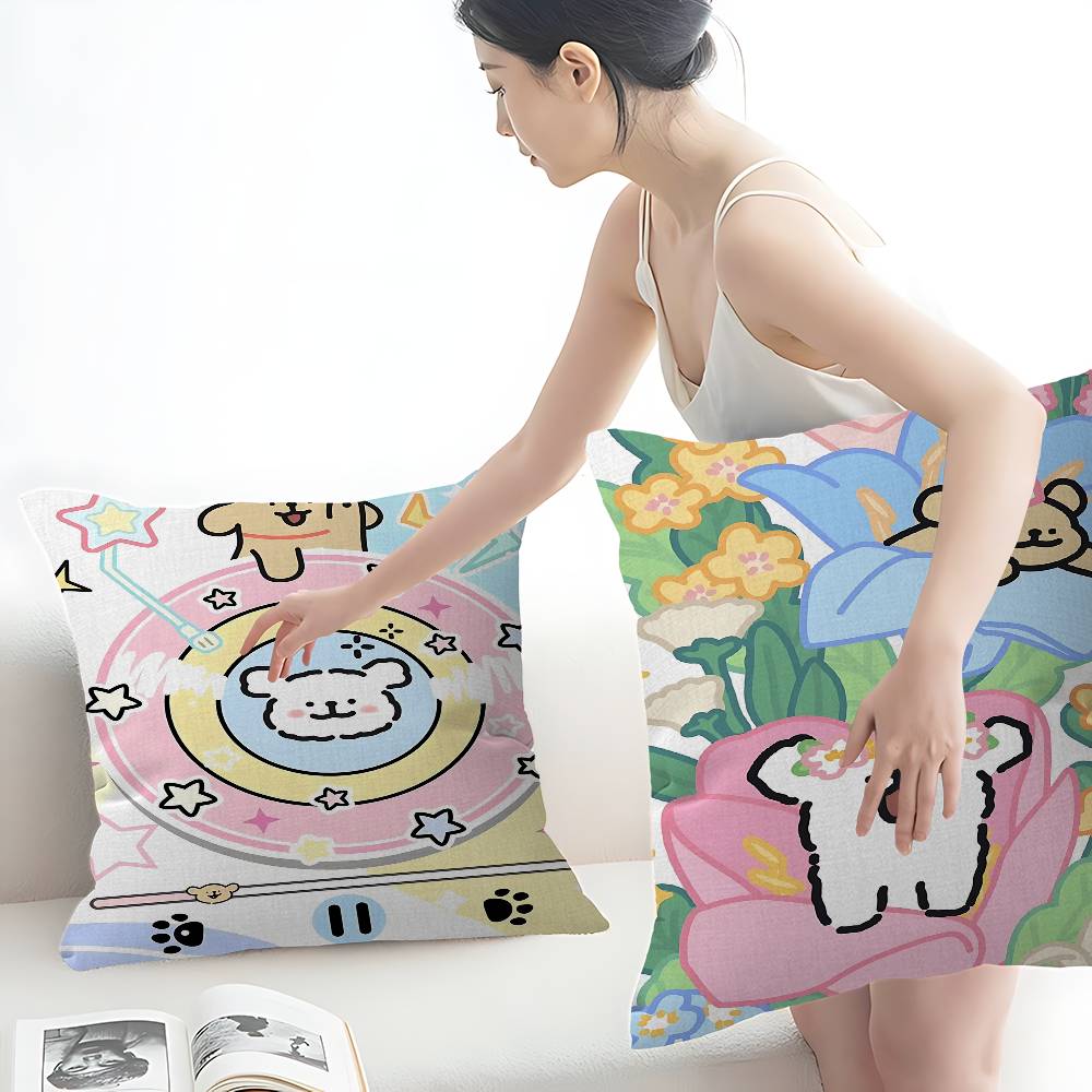 Kawaii Line Dog Cushion Cover Decorative Pillow Sofa Home Decor case pillow cases