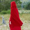 European and American Punk Style Autumn/Winter Women's Hooded Woolen Cloak Top