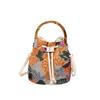 Elegant Sequin Embroidered Straw Woven Bucket Bag with Bamboo Handle - New Arrival Summer Trend Unique Crossbody Bag for Women
