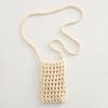 Fashion Vibrant Colorful Knitting Phone Bag Lightweight Hollow Design Beach Purse Portable Small Shoulder Bag Beach Travel