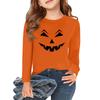 Girls Long Sleeve Halloween Day T Shirts Kids Fall Tops Crewneck Basic Tees 2-11Y