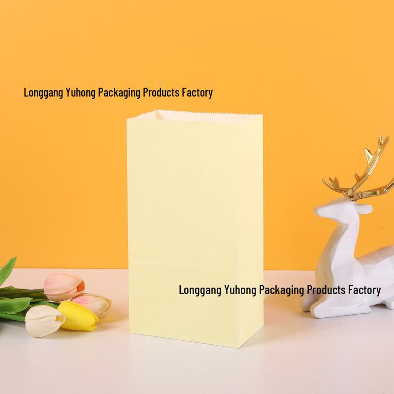 Handle-Free Colored Candy Kraft Paper Bags for Children's Gifts & Snack Storage