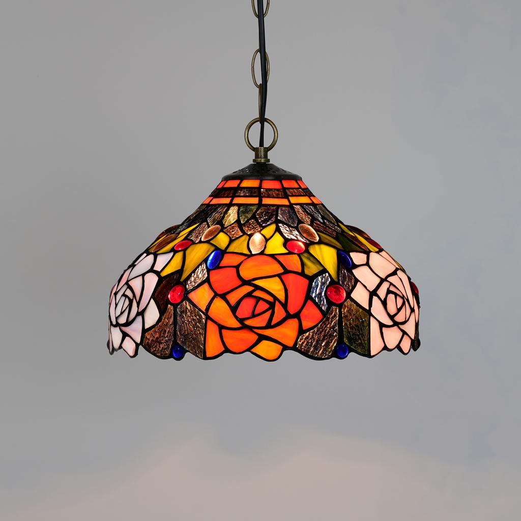 Nordic Rural Style Roses Tulip Chandelier Kitchen Dining Room Hallway Handmade Glass Chandelier Indoor Home Decor Lamp