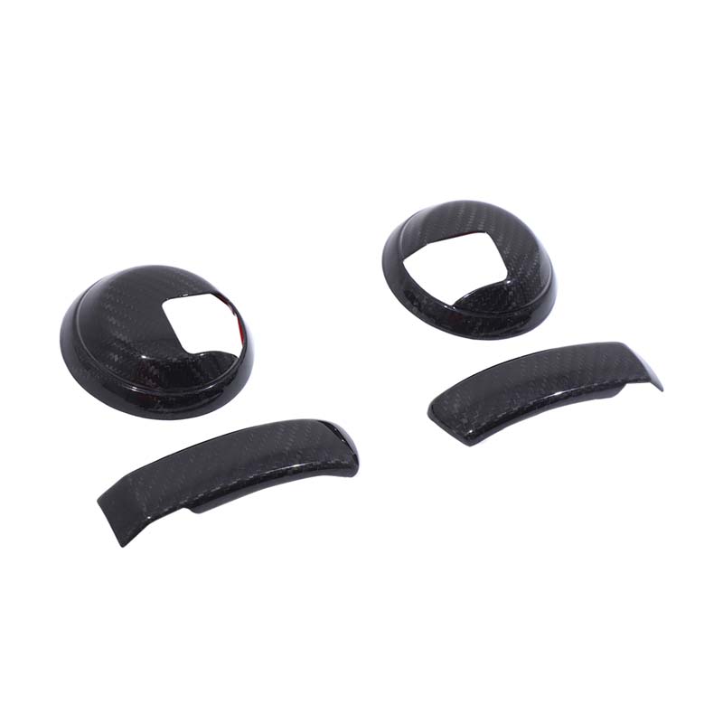 

Real Carbon Fiber Car Interior Handle Panel Decorative Cover For Fiat 500 Abarth 595 2010-2025 Interior Accessories