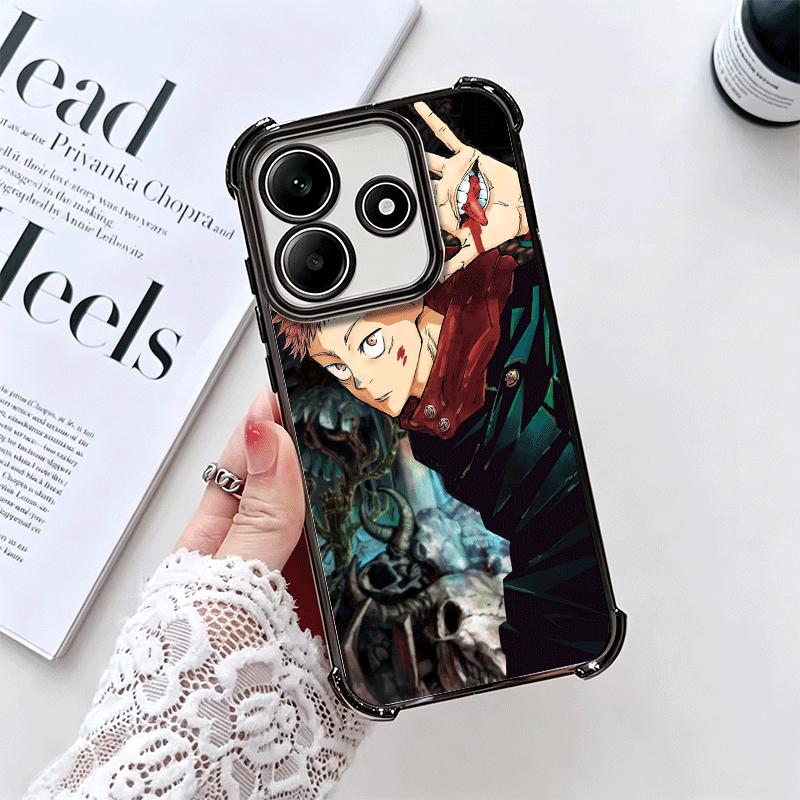 Anime Itadori Yuji JUJUSU Plating Phone Case For Xiaomi Redmi Note 14 15 Pro Plus 13 12 11 11S 11T 10 9S 9 5G Anti-Fall Airabag