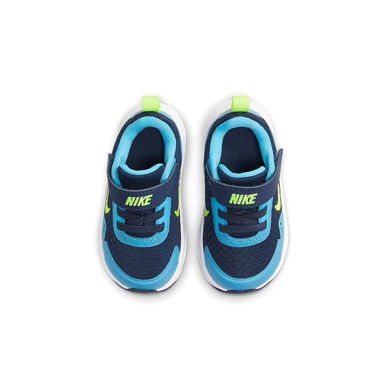 Nike Wearallday Slip Resistant Cushioning Abrasion Resistant Low top Toddler Shoes Blue Green Infant And Toddler CJ3818-400