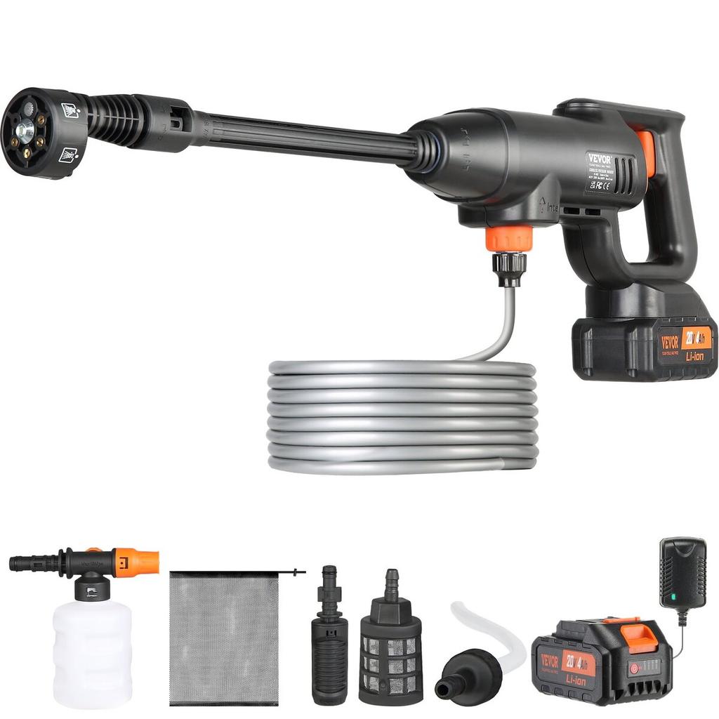 High Pressure Cordless Washer Cleaner Portable Water Spray Car Gun 580 PSI