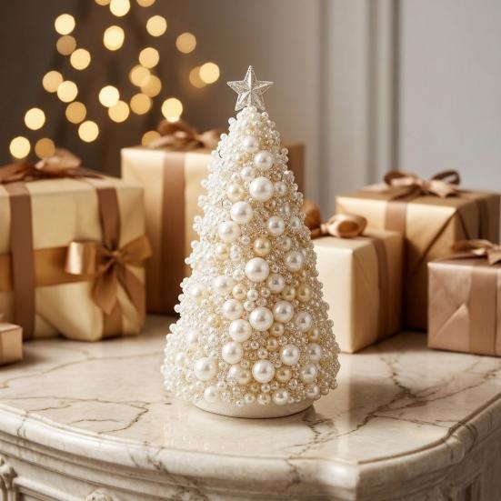 Decorative Bead Tree Assembly Dreamy Beaded Christmas DIY Kit, Handmade Holiday Craft, Multicolor Creative Craft Unique Tabletop Decor for Adults,