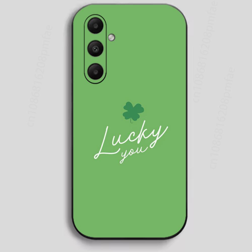 Lucky Clover Phone Case for Samsung Galaxy A73,23,53,33,24,72,22,52,32,54,A34 Soft Cover