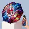 AC Milan Pattern Printed Mini 5 Folds 8 Ribs Compact Umbrella Windproof Waterproof Lightweight Portable Folding