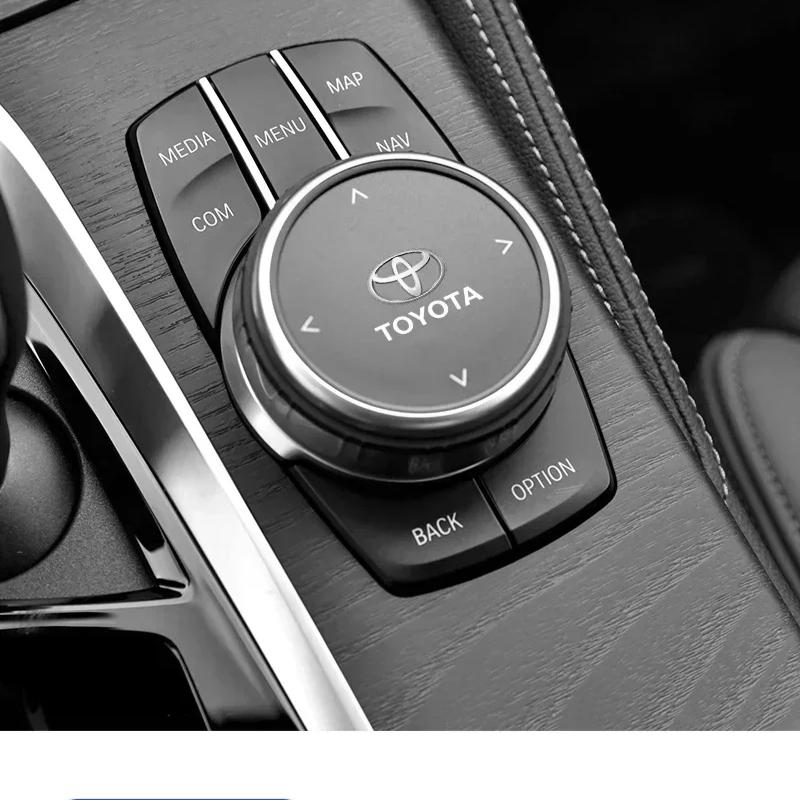 New Car Interior Sticker Central Control Decals Emblem Badge for Toyota TRD Logo Corolla Chr Avensis Yaris Camry Racing