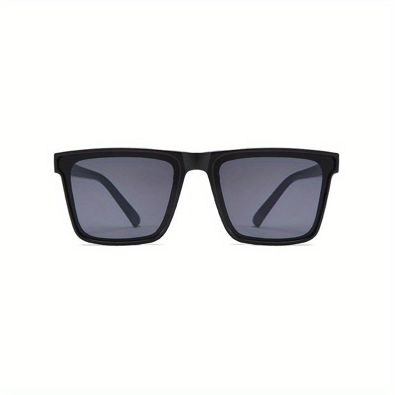 Grandi Occhiali Da Sole Polarizzati Da Uomo Classici Vintage Premium Montatura Quadrata Rettangolare In Acetato Lente Polarizzata Nera Premium Unisex - Foto 3
