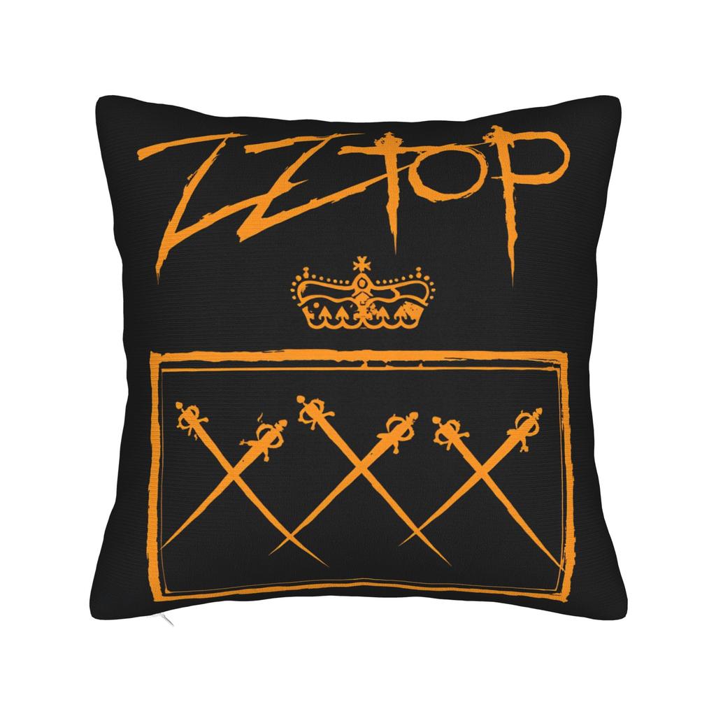 Band Zz Top Kissenbezug Quadratischer Kissenbezug Neuartiger Kissenbezug für Couch Sofa Schlafzimmer