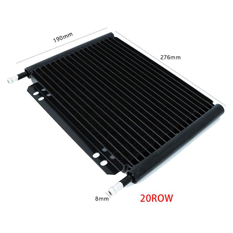 Oil Cooler Aluminum Transmission Oil Cooler 20Row 24Row 26Row Automatic Stacked Plate Oil Cooler Radiator 20 ROW black.