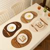 Warmte-isolerende placemats, Cashewnootvormige pad voor eettafel, Dubbelzijdige tafelmat van kunstleer voor borden, Scandinavische keukendecoratie