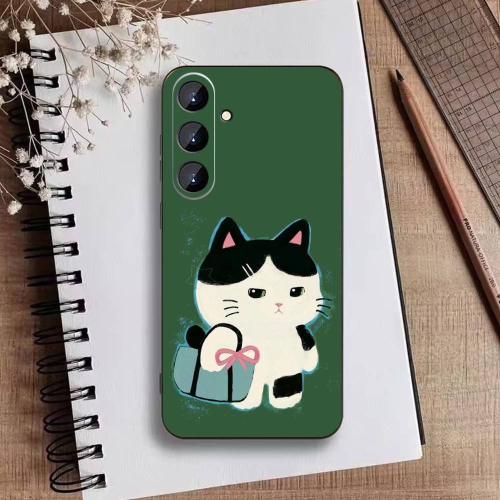 Cute Funny animals Phone Case For Samsung Galaxy A73,A72,A71,A70,A52,A51 Others Soft Black Cover