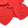 100pcs DIY Valentine's Day Tags Hanging Decoration Heart Shape Blank Gift Labels Red Pink Paper Heart Shaped Cards