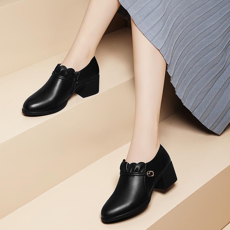 Broken size does not make up Single shoes British style versatile year new spring and autumn spring shoes early autumn leather shoes thick 35 5980₽