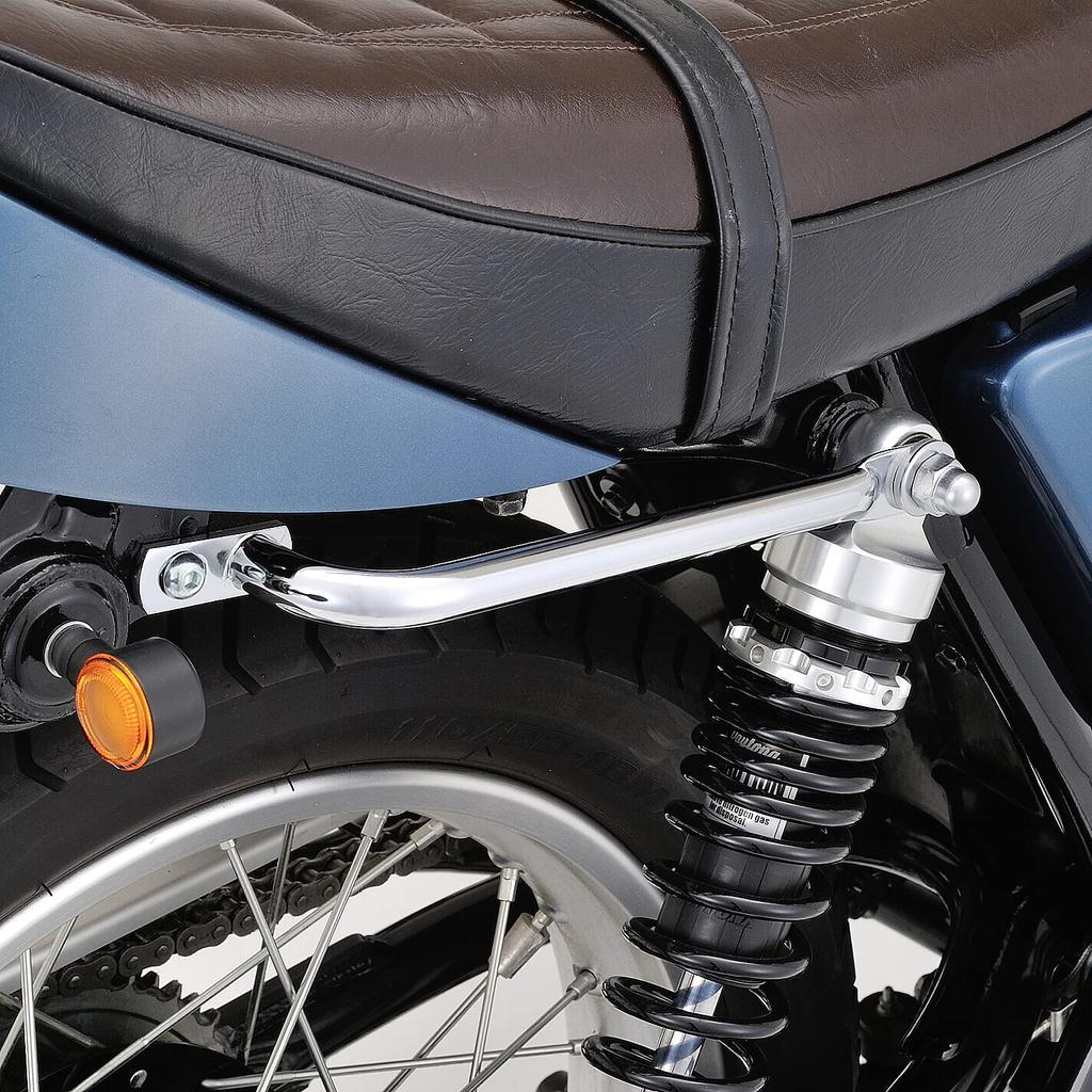 Daytona Motorcycle Tandem Grip, Assist Grip for SR400/500, Left and Right, Single Piece, Chrome Plated, 16454