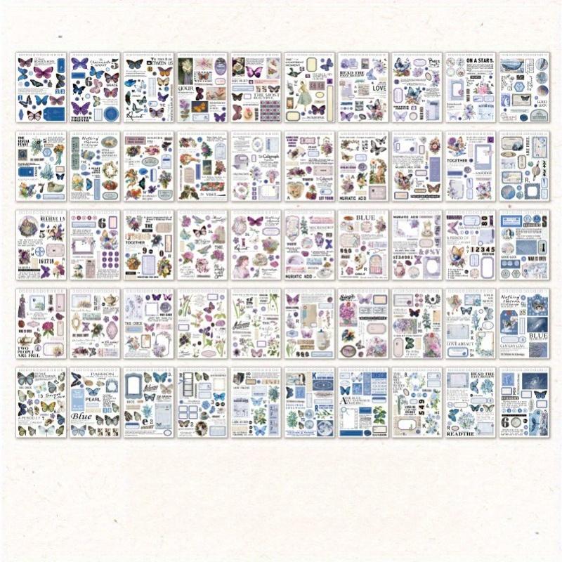 50 Sheets of Retro Life Series, Retro Notebook Decoration Materials, Notebook Collage Material Cardboard