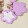 Rotate Small Mirror Stars Shape Makeup Mirror PU Leather Colorul Star Keychain  Graduation Gift