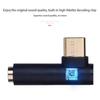 Portable L-shaped Type-C Jack Audio Adapter to 3.5mm for Mobile Phones Tablets