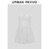 UR2026 French Polka Dot Halter Neck Dress