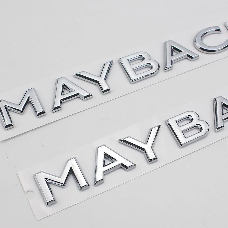 MAYBACH Letter Logo Car Stickers for Mercedes-Benz MAYBACH S400L Rear Trunk Labeling Accessories Refit Decals