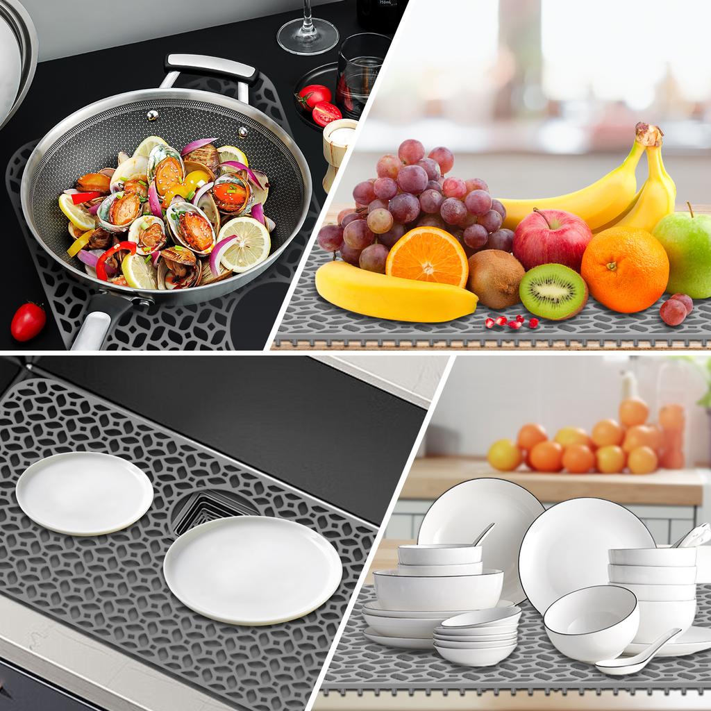 Silicone Sink Drain Hollow Kitchen Filter Splash Mat Table Decoration Sink Mat Non Slip Kitchen Drain Mats Protector Heat Resist