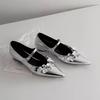 Flower Marie Janes Shoes Pointed Toe Heeled Sandals Women High Heels Shoes Shallow 2025 Trend Summer Dress Elegant Pumps Mujer