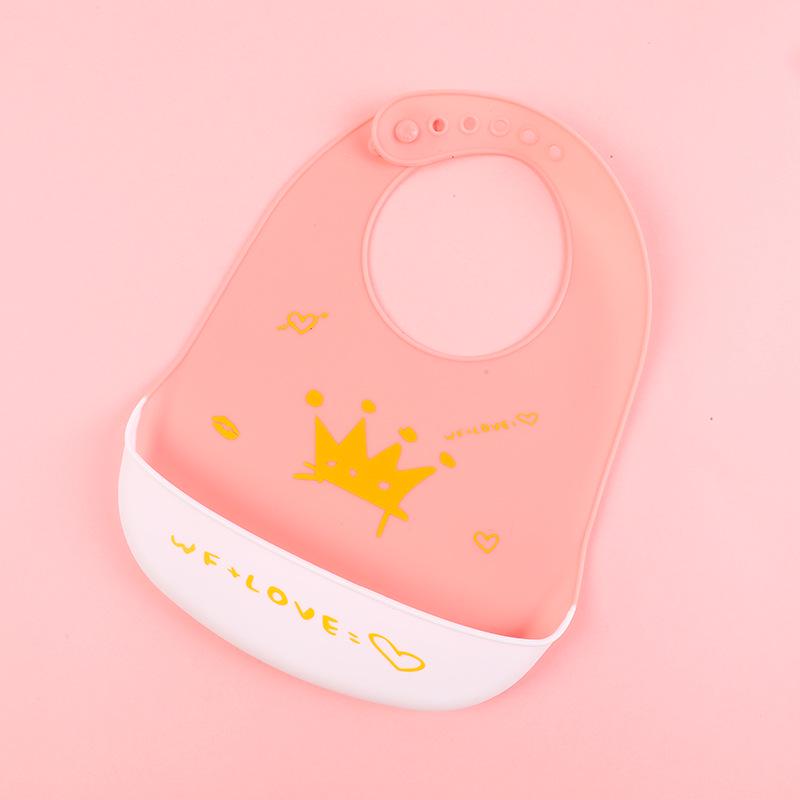 Waterproof Silicone Baby Bib - Large, Wash-Free, Drool & Meal Bib for Newborns and Children