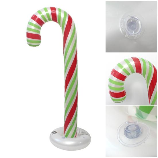 Christmas Candy Cane Balloon 51 Inch Large Inflatable Candy Cane Decoration for Birthday Xmas Wedding New Year Carnival Festival Holiday Party