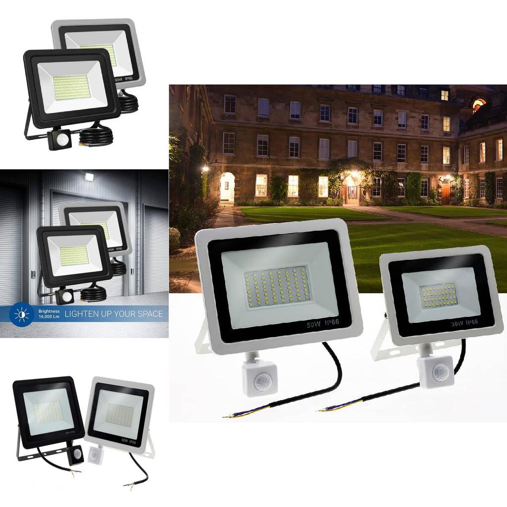 50w Led Waterproof Outdoor Courtyard White Light With Human Body Induction