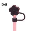 Silicone Flower Straw Cap 10mm Diameter Cute Straw Topper Dust-Proof Drinking Straw Covers Cap Reusable Straw Tips Lids Gift for Party Decor