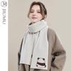 JIUMU Women's Lamb Wool Panda Scarf