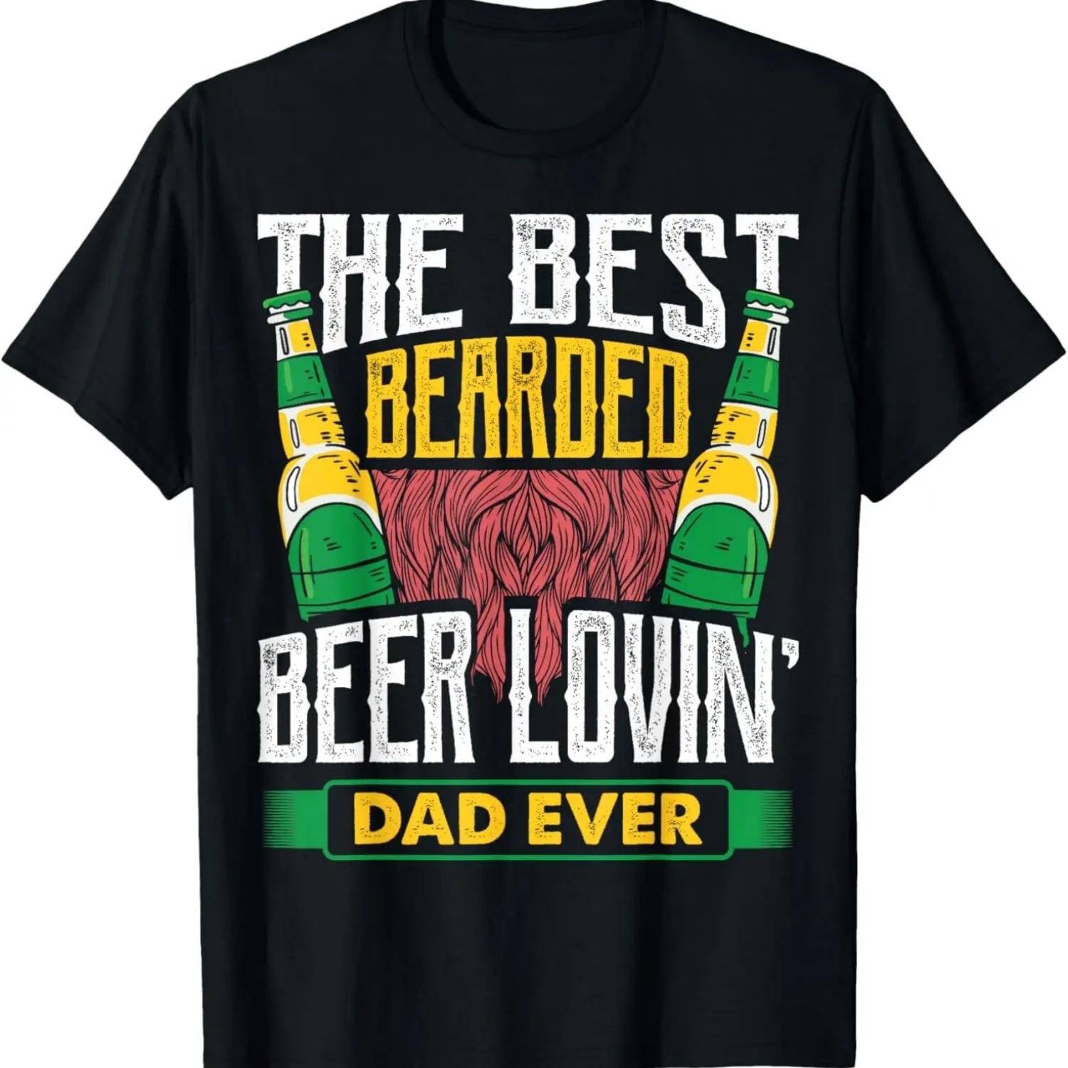 

Mens Beard T Shirt The Best Beer Lovin Dad Ever Funny Fathers Day T-Shirt XXXXXL чорний