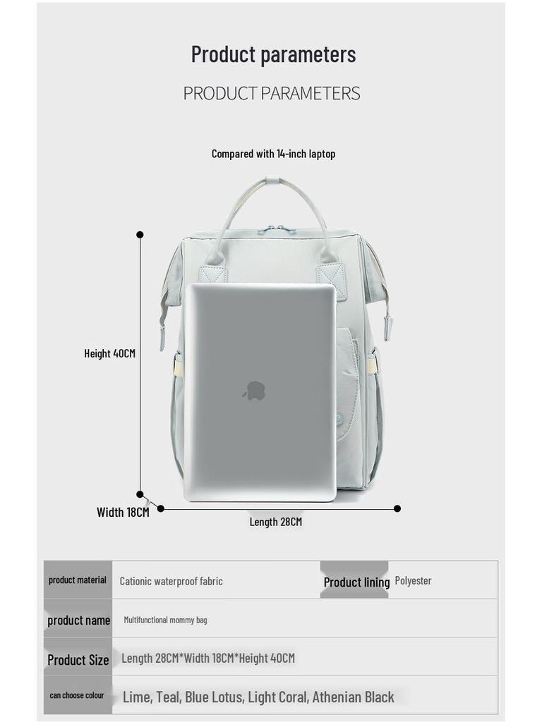 Multi-Functional Summer Mommy Bag: Stylish, Spacious, Perfect for Outings