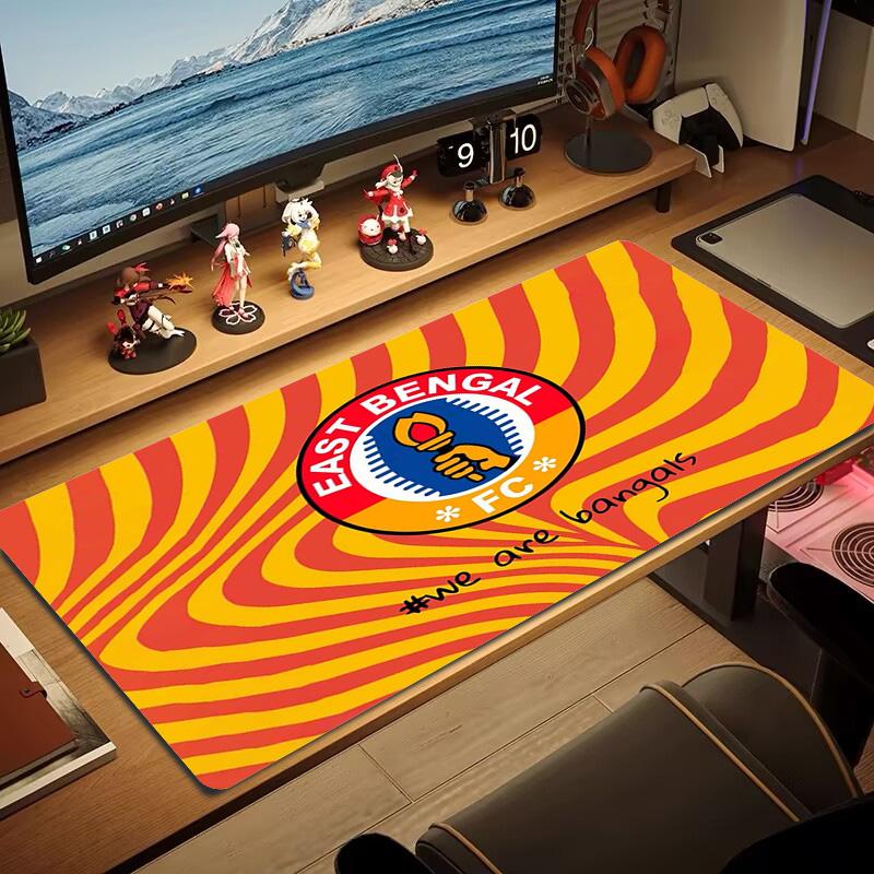 East Bengal FC Color Mouse Pad Large Gaming Table Cushion Non-slip Laptop Tablet Big Mousepad XXL Mat Mini PC Playmat With Lock Edge