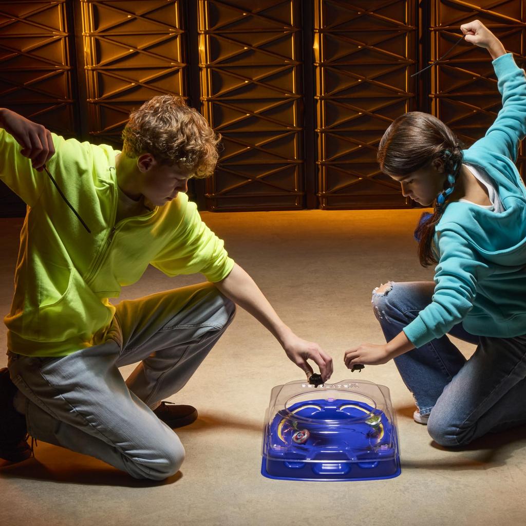 BeyBlade X Drop Attack Battle Set with Beystadium Arena Takara Tomy Tops 2 Impact Drake Hover Wyvern Battle Game Recommended for Ages 8 and - &