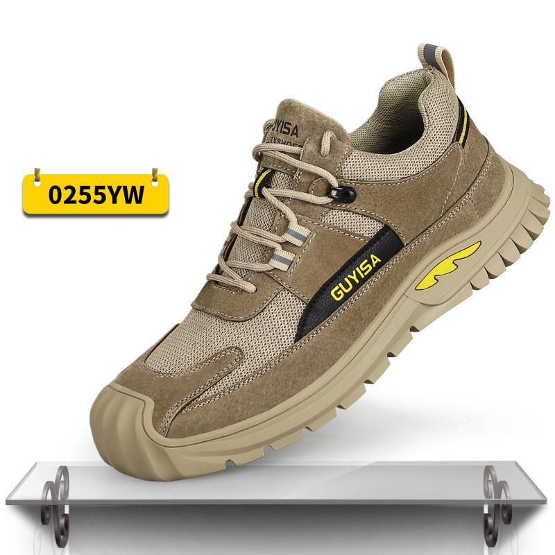 Safety Summer Boots Steel Toe Breathable work shoes protection construction site mesh anti puncture slip steel toe 37