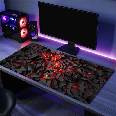 New Cool Geometric Pattern 3D Mouse Pad Computer Laptop Mouse Pad Office Large Gaming Mousepad Rubber Bottom Non-Slip Desk Mat