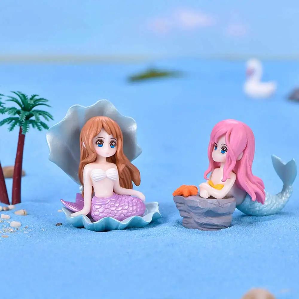 Shell Mermaid Micro Landscape Shell Mermaid Micro Landscape Diy Bonsai Fish Tank Small Ornaments Pvc Aquascape Home Garden Decor
