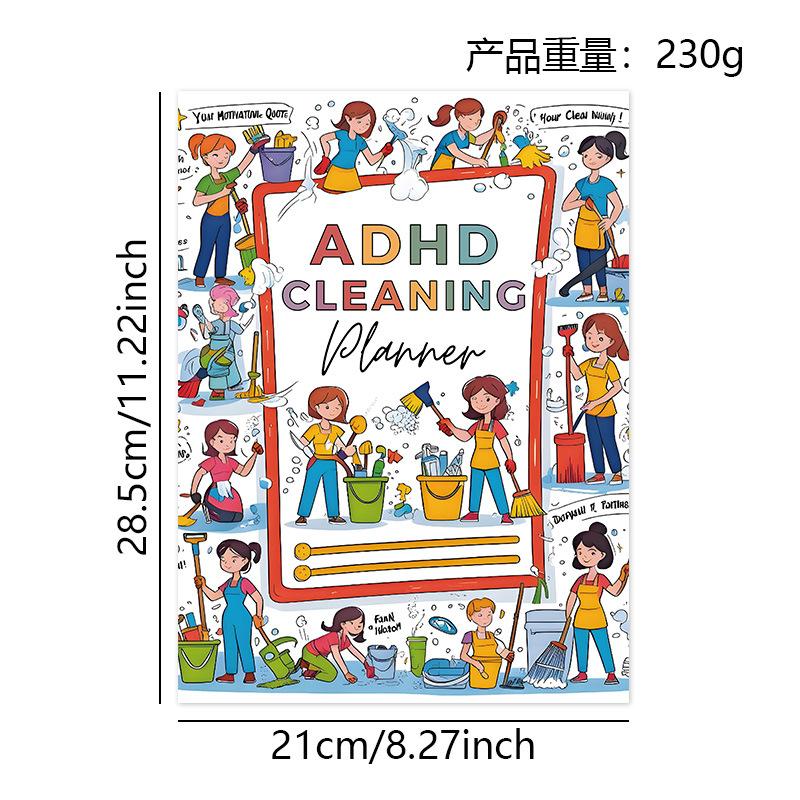 ADHD CLEANING Home Cleaning Schedule Annual Cleaning Checklist Planner