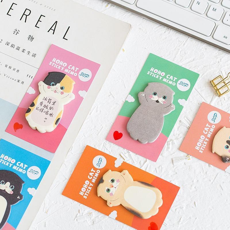 1 db Cute Cat sorozat öntapadós cetlik diáküzenet matrica N Times jegyzettömb Scrapbooking iskolai címke levélpapír