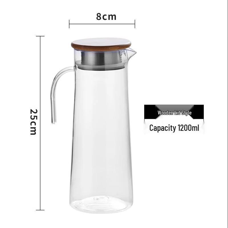 Homeglen PC Acrylic Pitcher with Wooden Lid